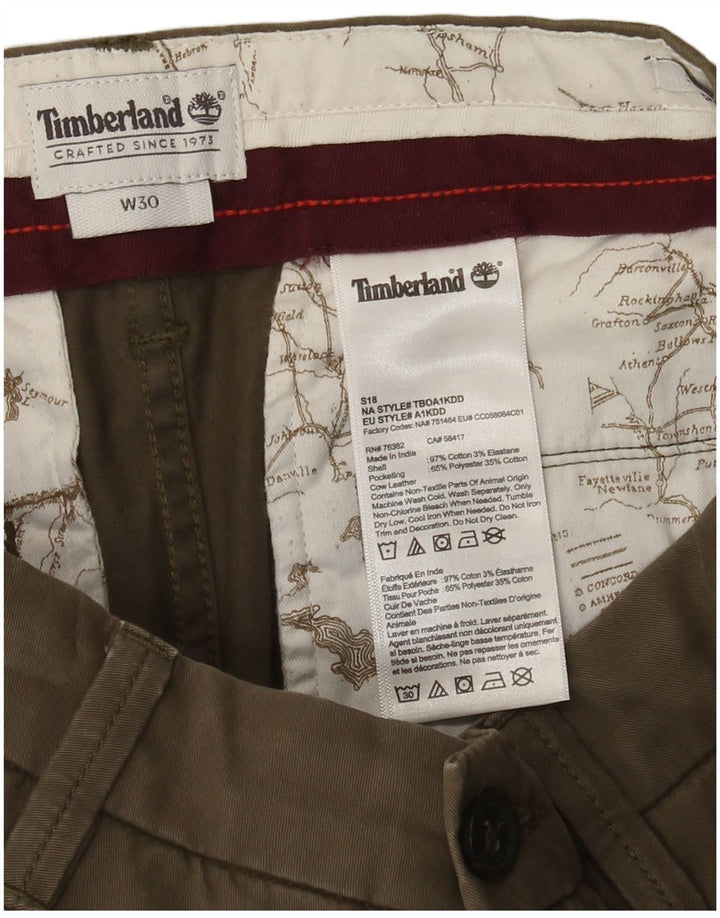 Timberland Mens Chino Shorts W30 Medium Khaki Cotton