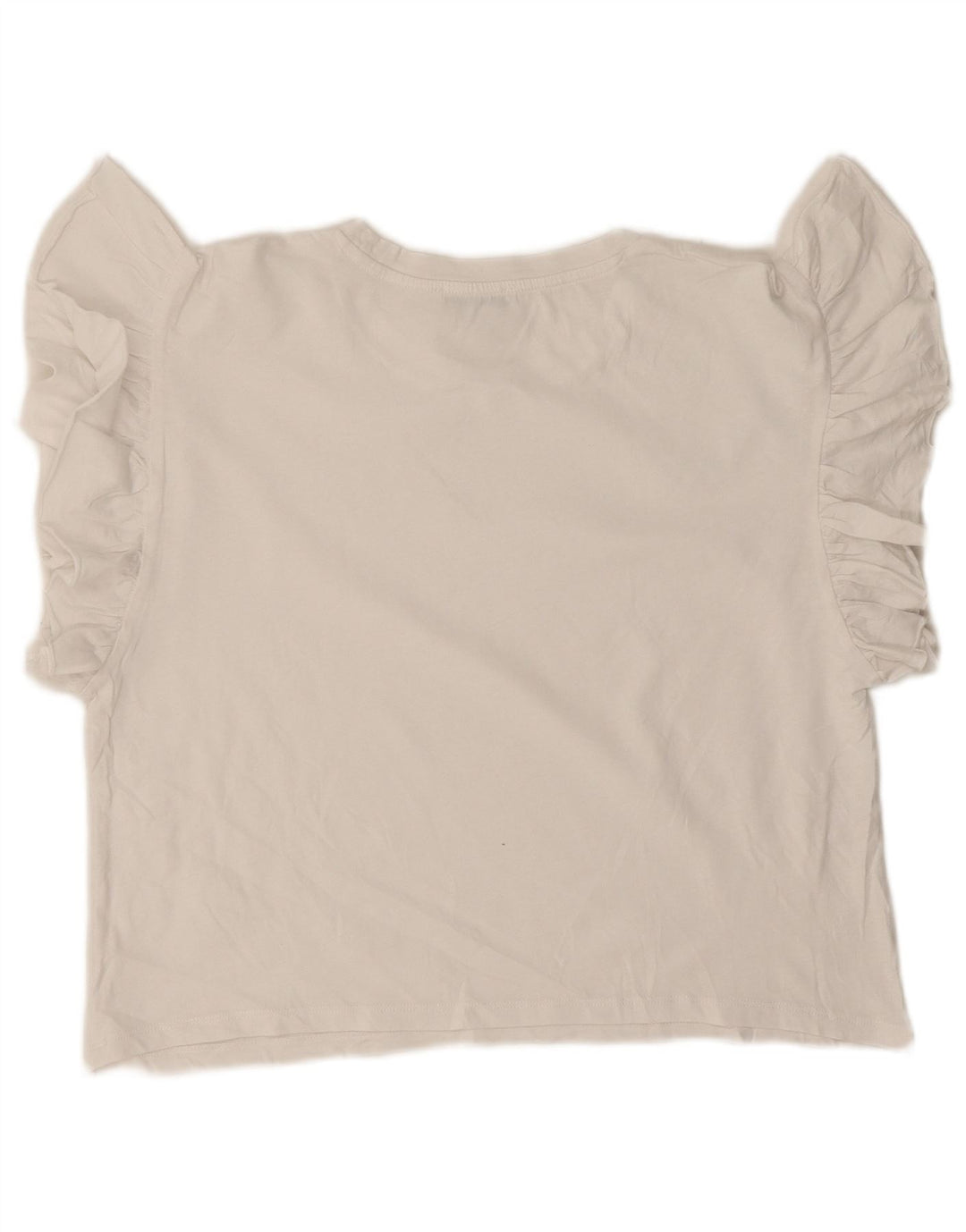 Zara Womens Oversized Crop T-Shirt Top UK 10 Small White