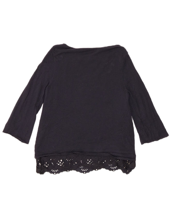 MINT VELVET Womens Boat Neck Jumper Sweater UK 14 Large Navy Blue