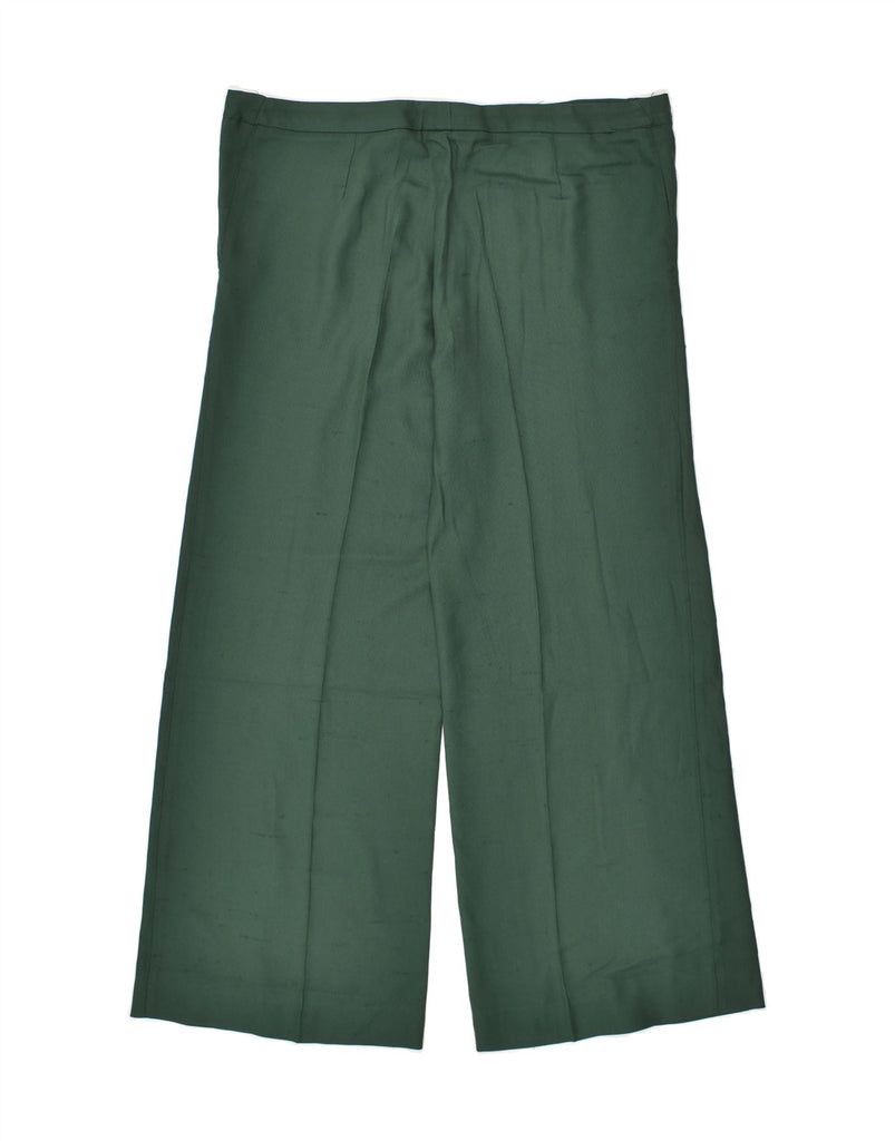 GIANFRANCO FERRE Womens Wide Leg Trousers EU 44 XL W36 L30 Green | Vintage Gianfranco Ferre | Thrift | Second-Hand Gianfranco Ferre | Used Clothing | Messina Hembry 