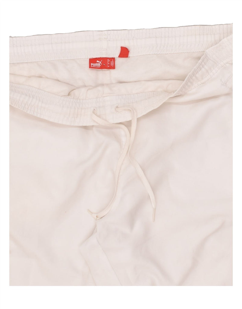 PUMA Mens Sport Shorts Large White | Vintage Puma | Thrift | Second-Hand Puma | Used Clothing | Messina Hembry 