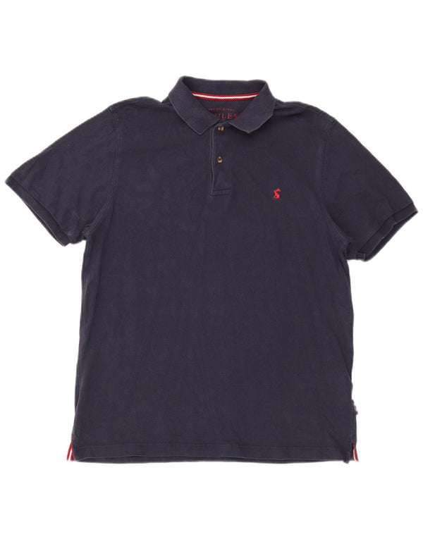 Joules Mens Classic Fit Polo Shirt Large Navy Blue Cotton