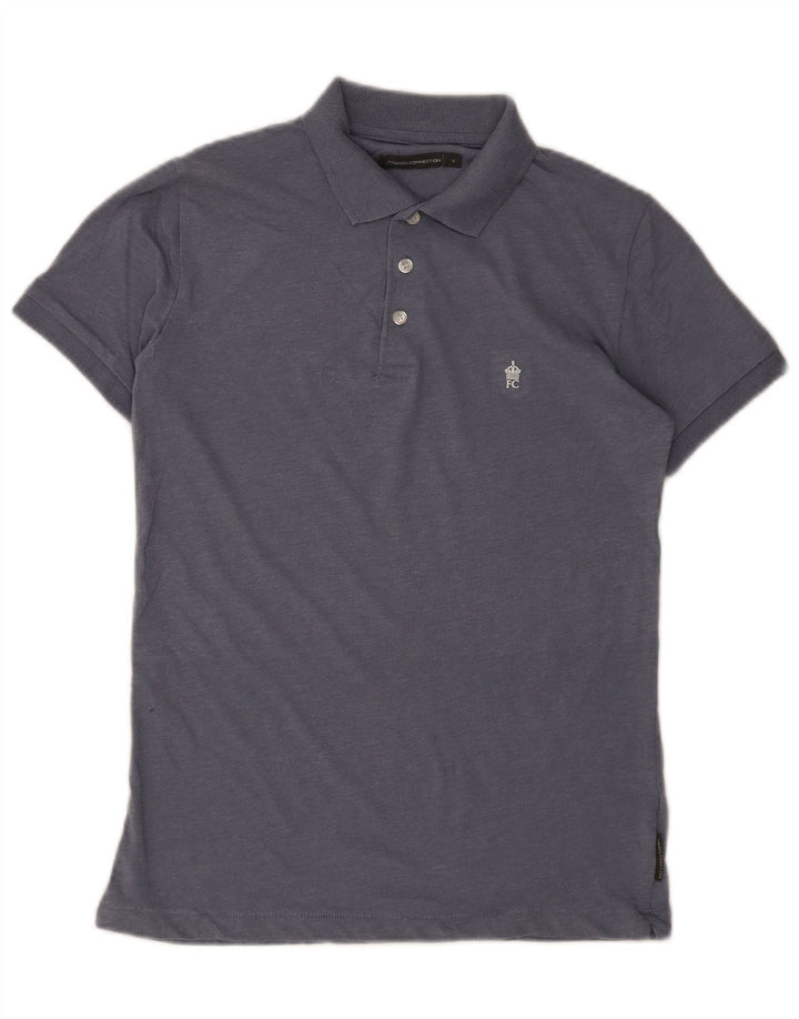 FRENCH CONNECTION Mens Polo Shirt Small Blue Cotton
