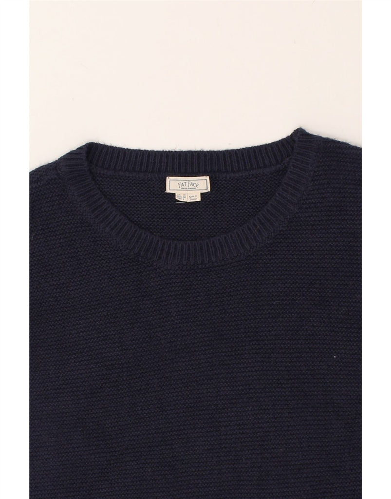 FAT FACE Womens Crew Neck Jumper Sweater UK 10 Small Navy Blue Cotton | Vintage Fat Face | Thrift | Second-Hand Fat Face | Used Clothing | Messina Hembry 