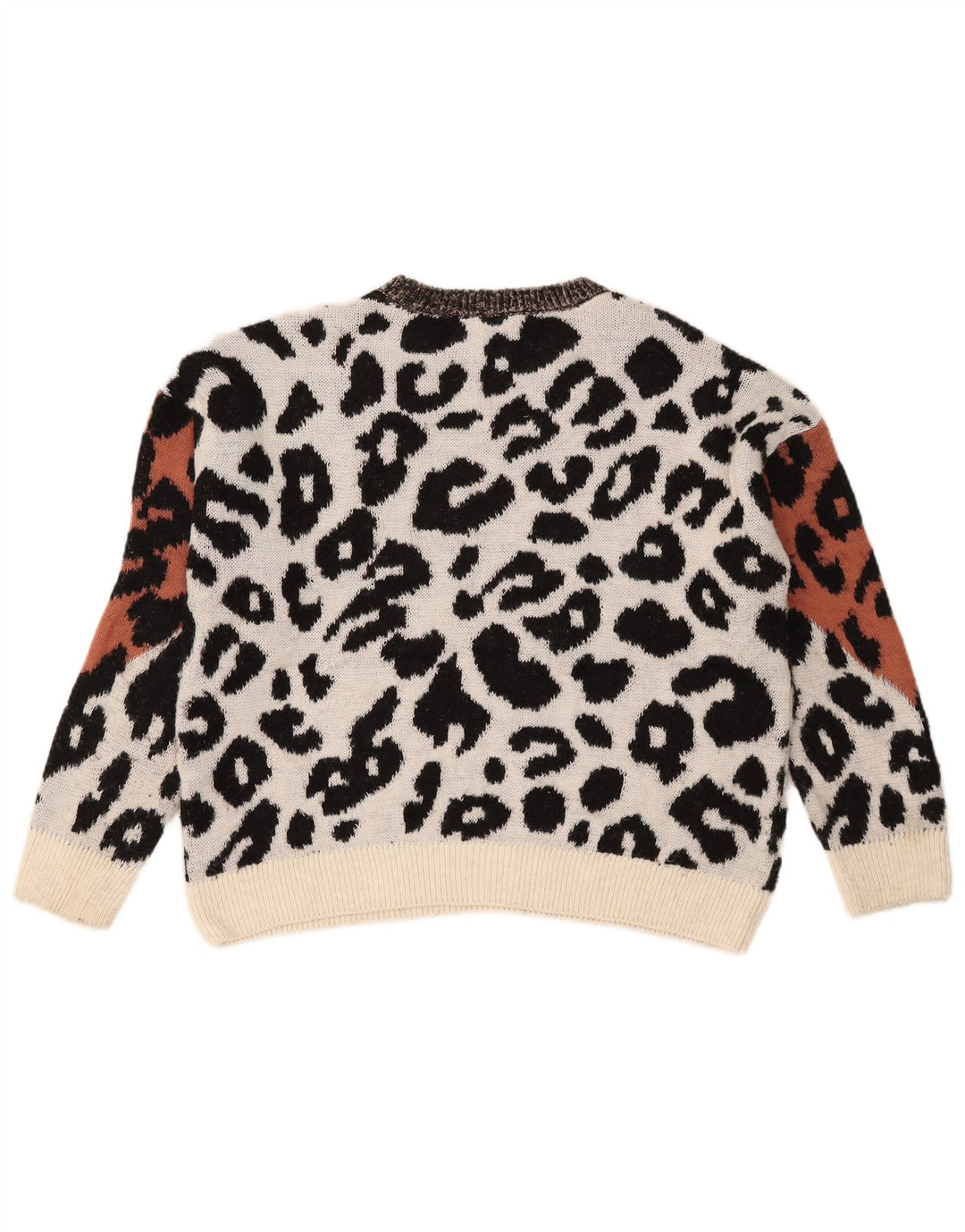 Marks & Spencer Womens Crop Boat Neck Jumper Sweater UK 14 Medium Multicolo