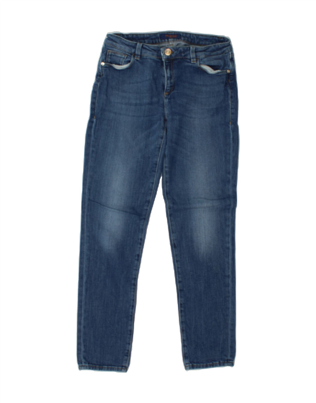 TRUSSARDI Womens Slim Jeans W29 L30 Blue Cotton Vintage Trussardi and Second-Hand Trussardi from Messina Hembry 