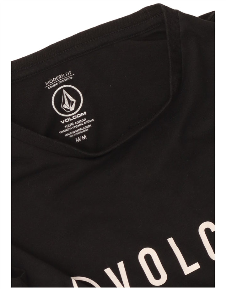 Volcom Mens Modern Fit Graphic T-Shirt Top Medium Black Cotton