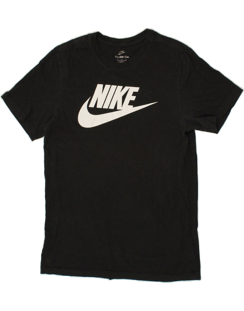 NIKE Mens Graphic T-Shirt Top Medium Black Cotton | Vintage Nike | Thrift | Second-Hand Nike | Used Clothing | Messina Hembry 