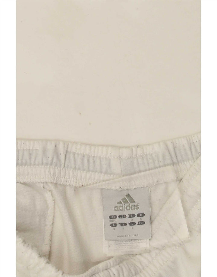 Adidas Mens Tracksuit Trousers UK 38/40 Medium  White Polyester
