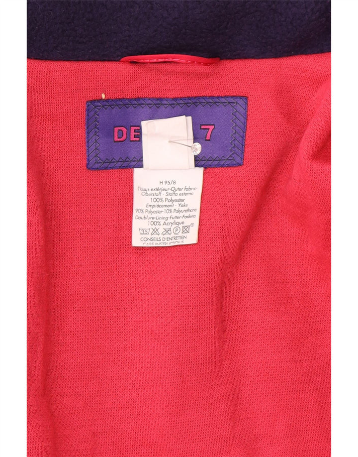 Degre 7 Mens Hooded Ski Jacket IT 52 XL Navy Blue Colourblock Polyester