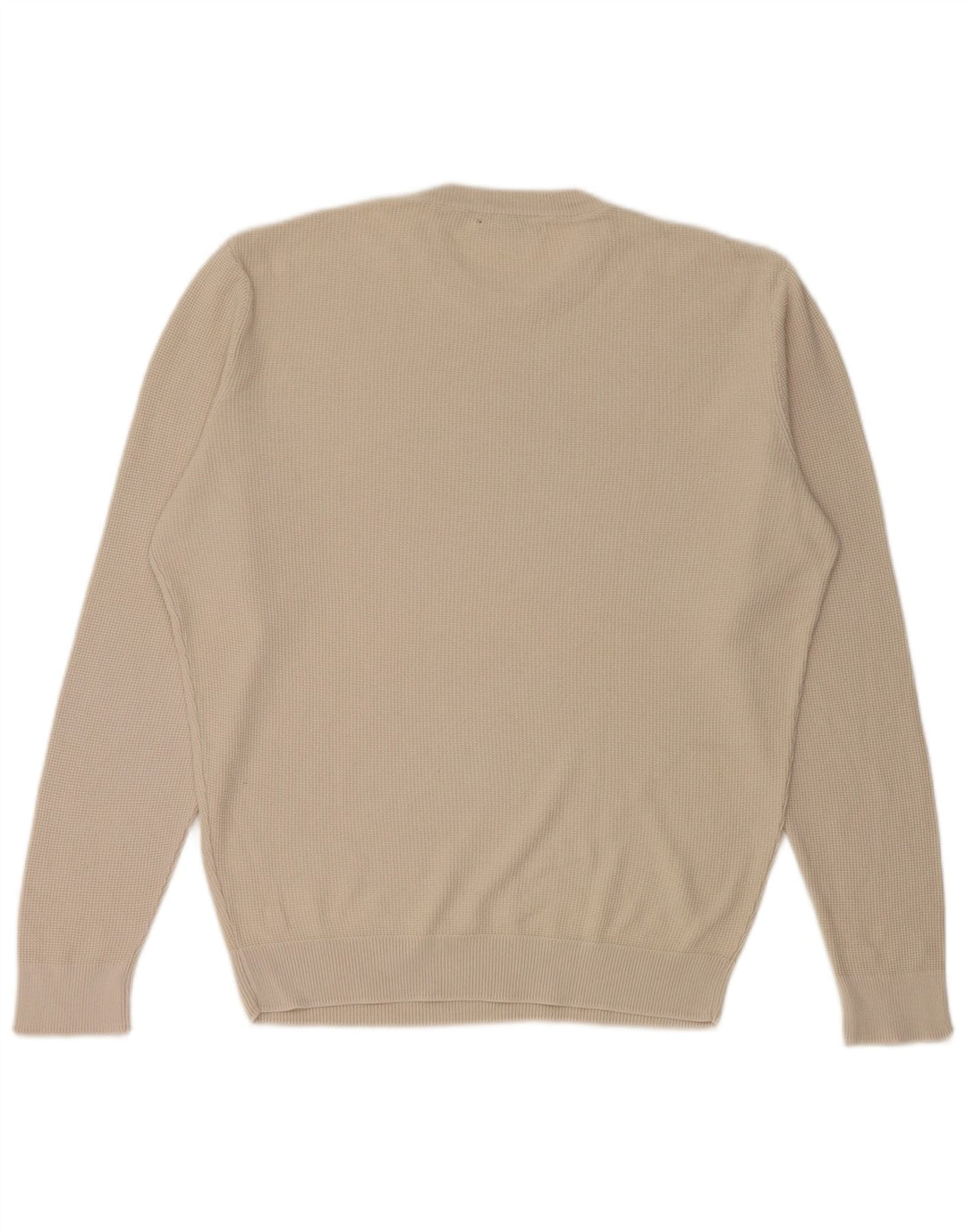 Zara Mens Crew Neck Jumper Sweater Medium Beige