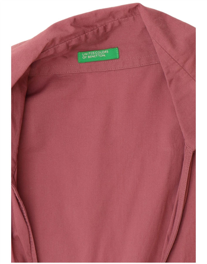 Benetton Womens Shirt Blouse UK 8 Small Pink