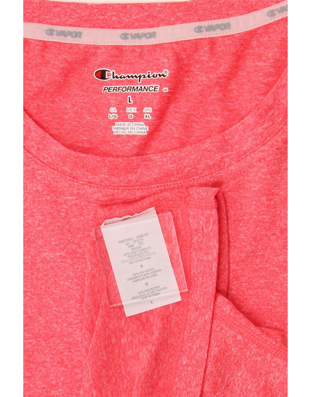 CHAMPION Womens T-Shirt Top UK 16 Large Pink Polyester Vintage Champion and Second-Hand Champion from Messina Hembry 