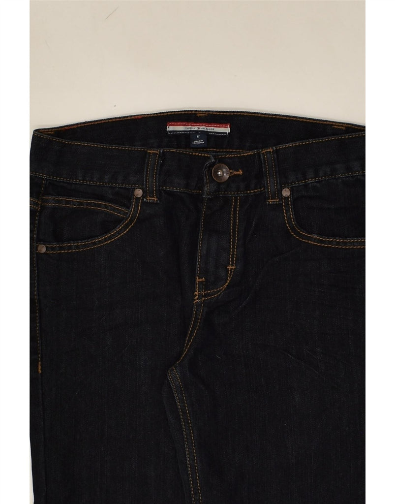 TOMMY HILFIGER Girls Straight Jeans 11-12 Years W28 L27  Black Cotton | Vintage Tommy Hilfiger | Thrift | Second-Hand Tommy Hilfiger | Used Clothing | Messina Hembry 