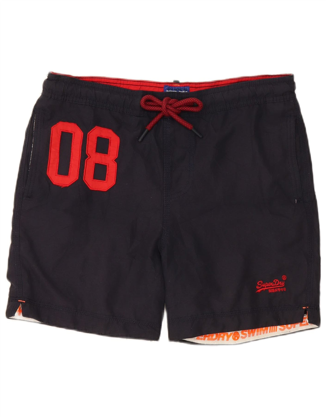 Superdry Mens Graphic Swimming Shorts Medium W32 L5 Navy Blue Polyester