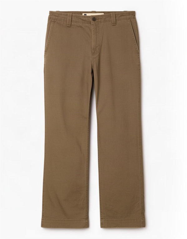 Gap Mens Bootcut Chino Trousers W33 L32 Khaki Cotton