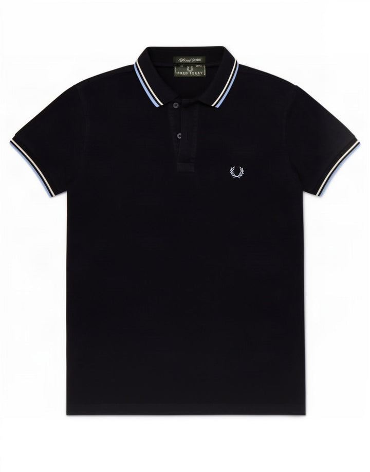 Fred Perry Mens Polo Shirt Small Navy Blue Cotton