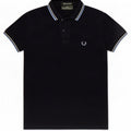 Fred Perry Mens Polo Shirt Small Navy Blue Cotton
