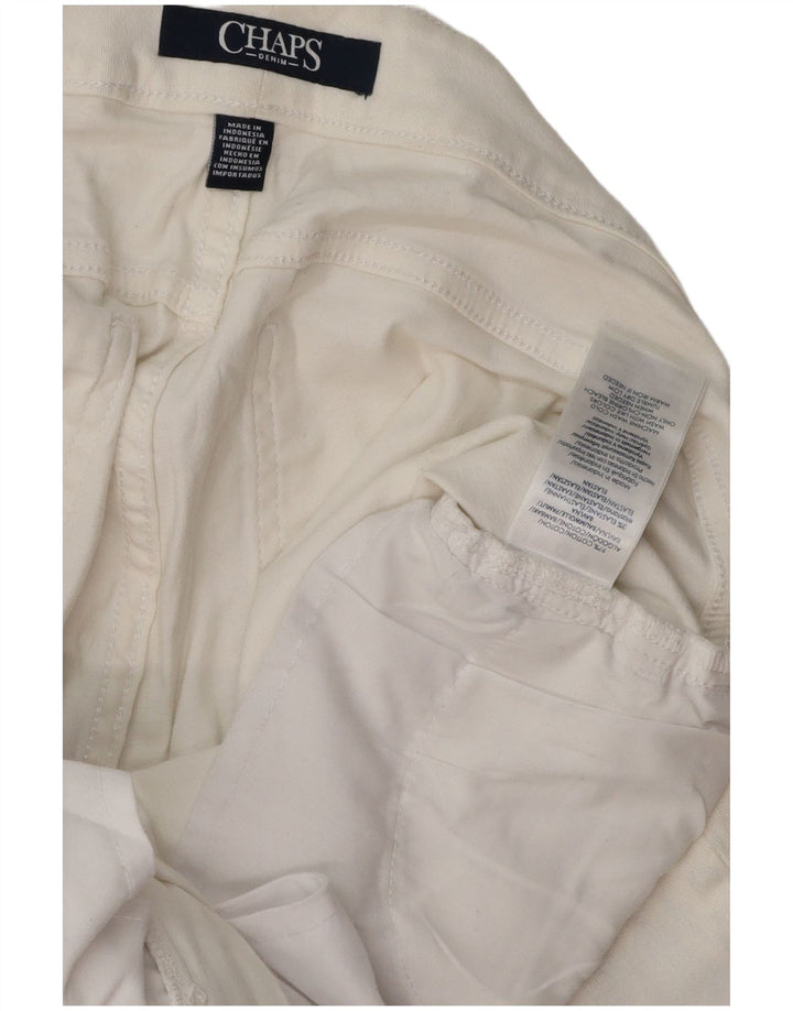 CHAPS Womens Bermuda Shorts W34 Large White Cotton