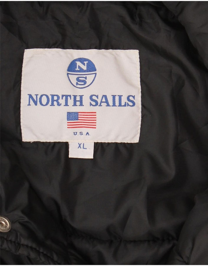 North Sails Mens Padded Jacket UK 42 XL Black