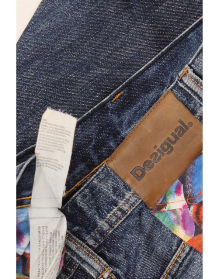 Desigual Mens Straight Jeans W30 L33 Blue Cotton