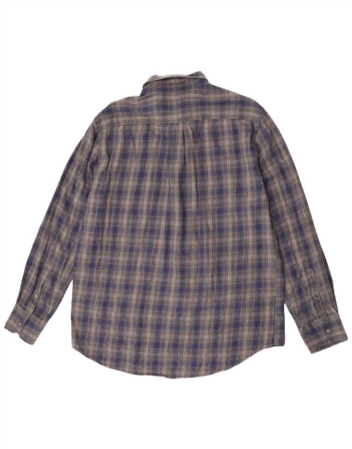 Dack's Mens Regular Fit Flannel Shirt 2XL Blue Check Cotton