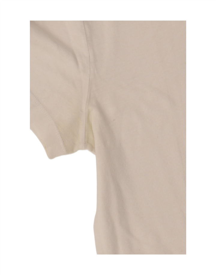 ADIDAS Womens Graphic T-Shirt Top UK 14 Medium White Cotton Vintage Adidas and Second-Hand Adidas from Messina Hembry 