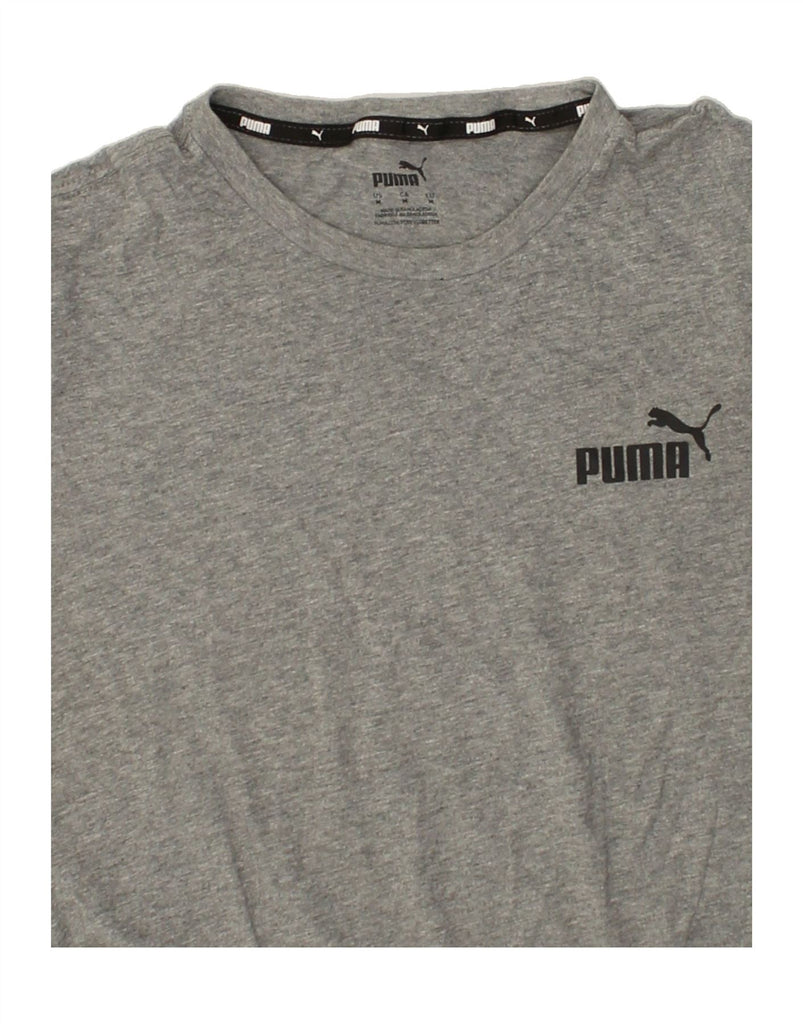 PUMA Mens Graphic T-Shirt Top Medium Grey | Vintage Puma | Thrift | Second-Hand Puma | Used Clothing | Messina Hembry 