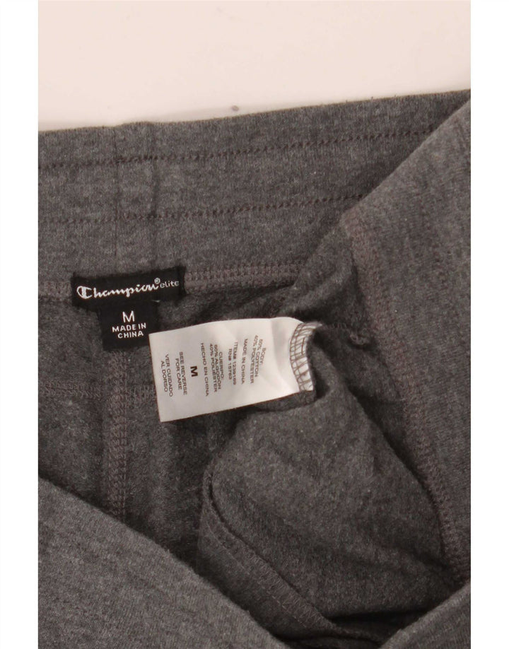 Champion Womens Tracksuit Trousers UK 14 Medium Grey Cotton