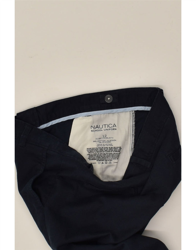 NAUTICA Boys Straight Chino Trousers 11-12 Years W30 L24  Navy Blue Cotton | Vintage Nautica | Thrift | Second-Hand Nautica | Used Clothing | Messina Hembry 