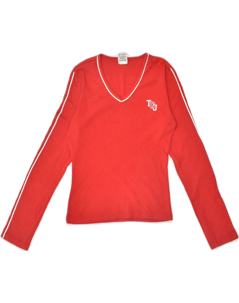 TOMMY HILFIGER Girls Graphic Top Long Sleeve 13-14 Years Medium  Red | Vintage Tommy Hilfiger | Thrift | Second-Hand Tommy Hilfiger | Used Clothing | Messina Hembry 