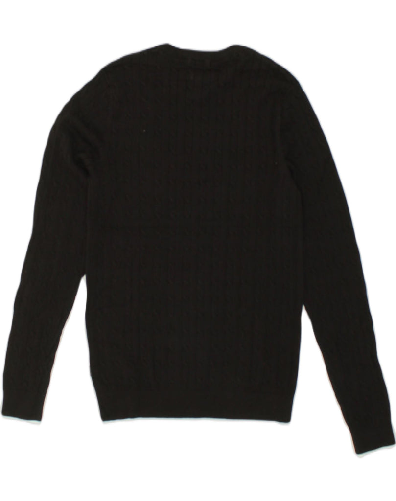 JACK & JONES Mens Crew Neck Jumper Sweater Medium Black Cotton | Vintage Jack & Jones | Thrift | Second-Hand Jack & Jones | Used Clothing | Messina Hembry 