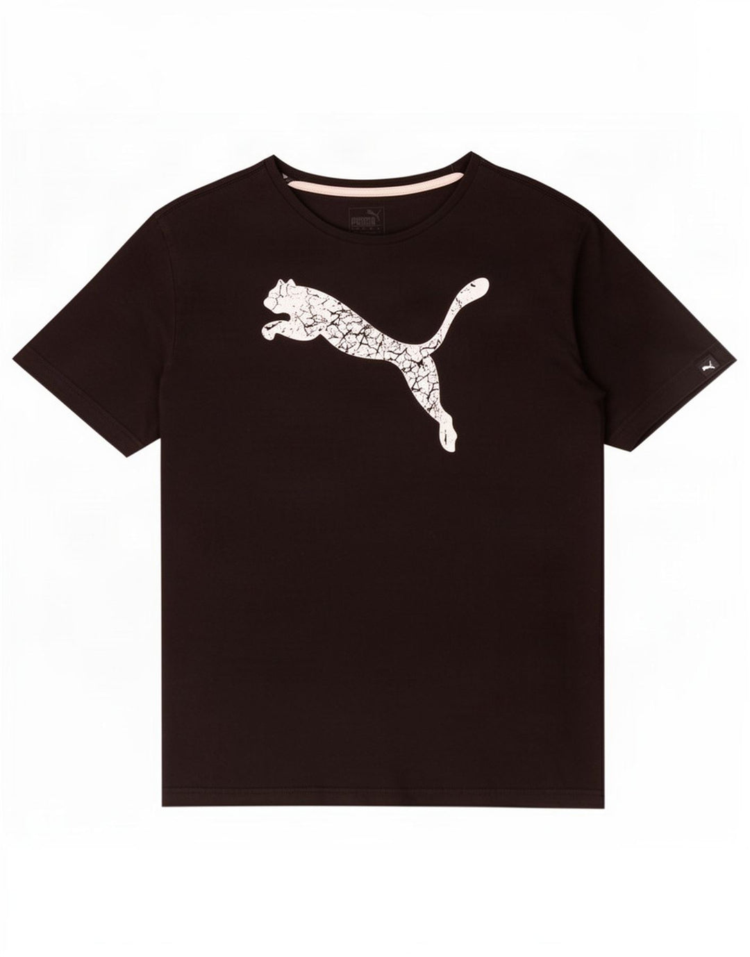Puma Mens Graphic T-Shirt Top Medium Black Cotton