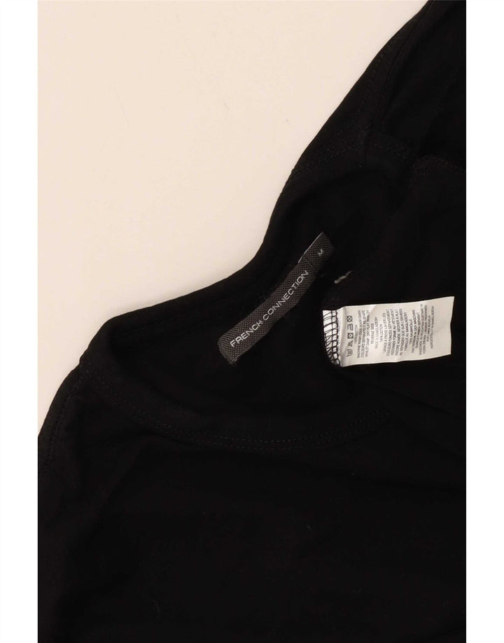 French Connection Mens Top Long Sleeve Medium Black Cotton