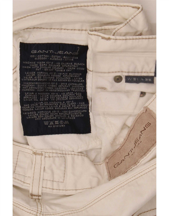 Gant Mens Straight Jeans W31 L33 White Cotton