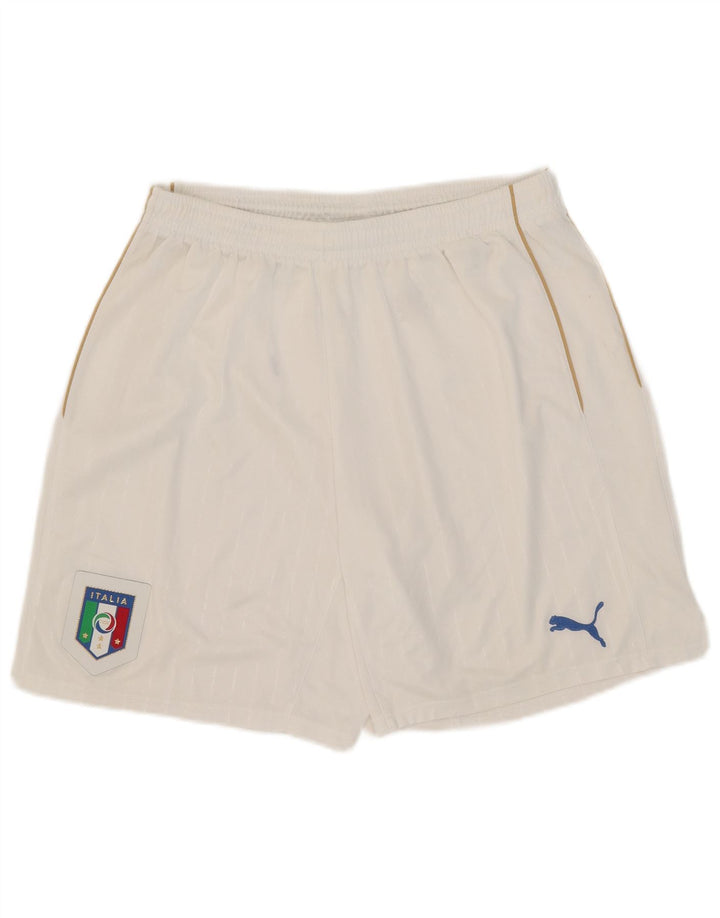 Puma Mens Italia Sport Shorts XL  White