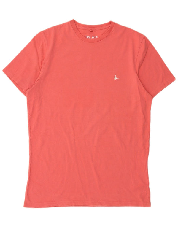 Jack Wills Mens Classic Fit T-Shirt Top Medium Pink Cotton