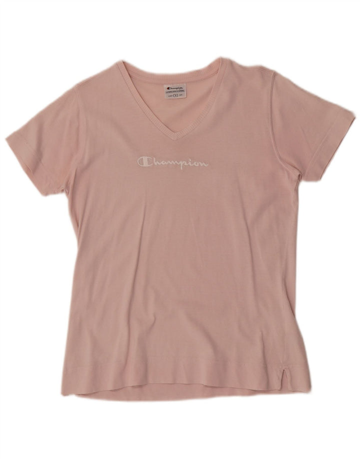 Champion Womens Graphic T-Shirt Top UK 10 Small Pink