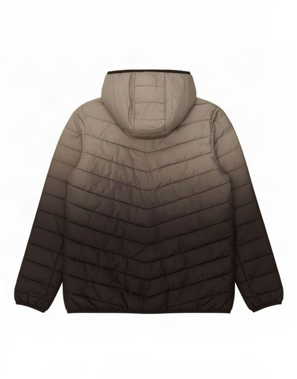 Ellesse Boys Hooded Padded Jacket 12-13 Years Grey Tie Dye Polyester