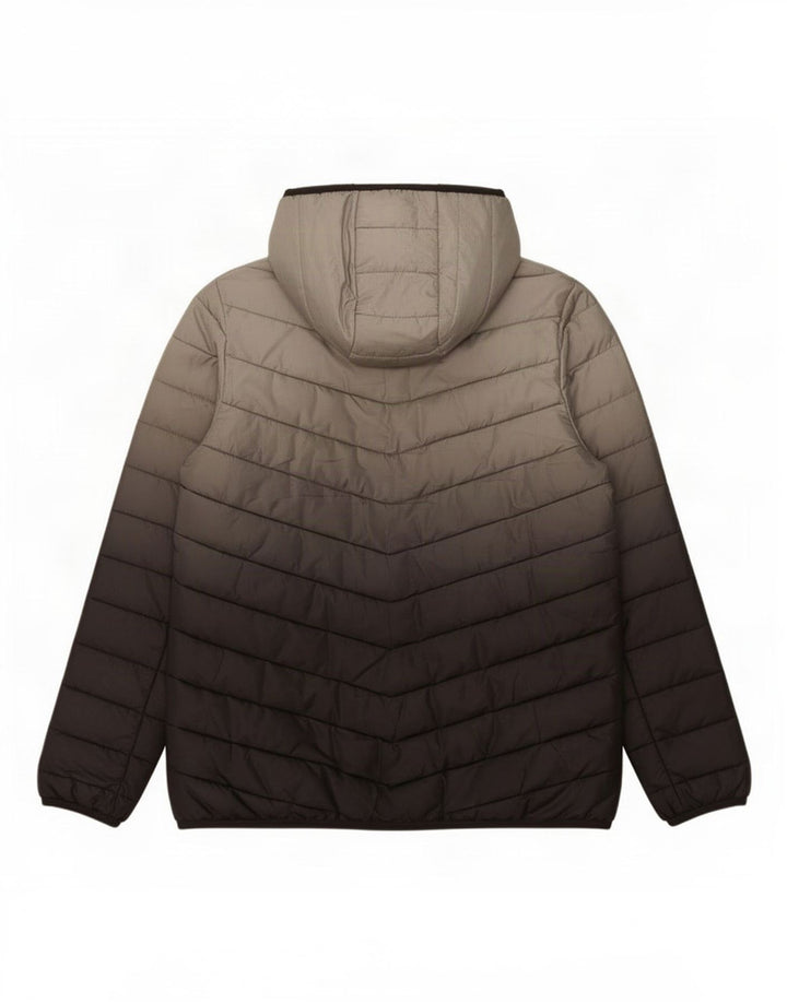 Ellesse Boys Hooded Padded Jacket 12-13 Years Grey Tie Dye Polyester