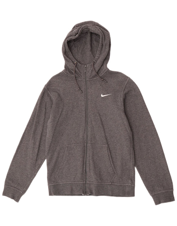Nike Mens Zip Hoodie Sweater Small Grey Cotton