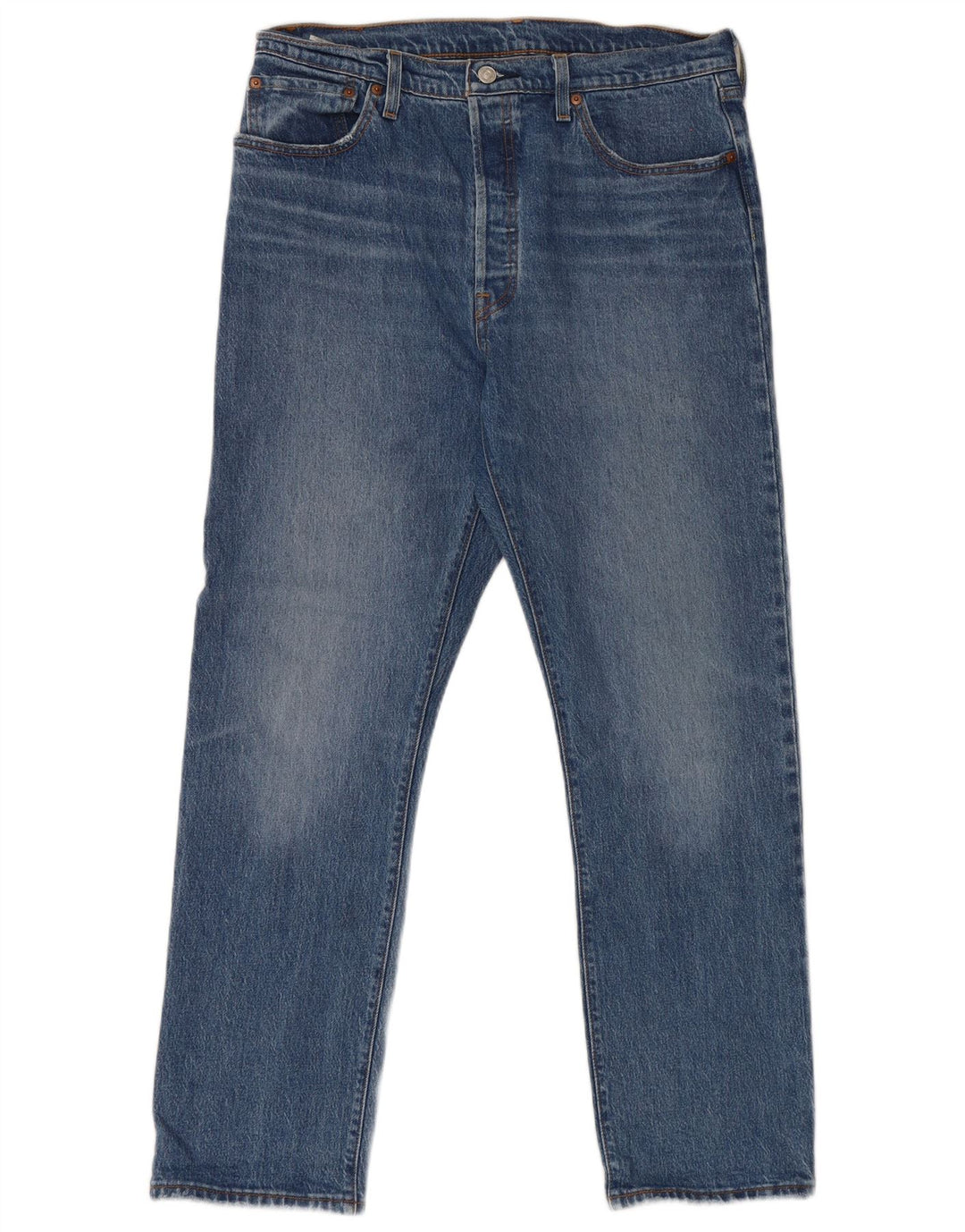 Levi's Mens 501 Straight Jeans W32 L30 Blue Cotton