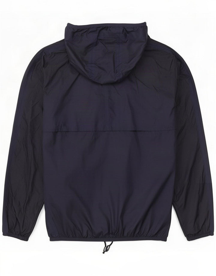 K-Way Boys Hooded Windbreaker Jacket 7-8 Years Navy Blue Polyamide
