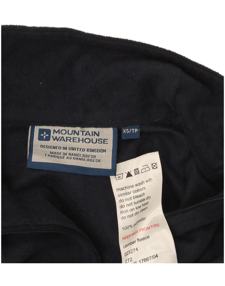 Mountain Warehouse Mens Zip Neck Fleece Jumper XS Navy Blue Polyester