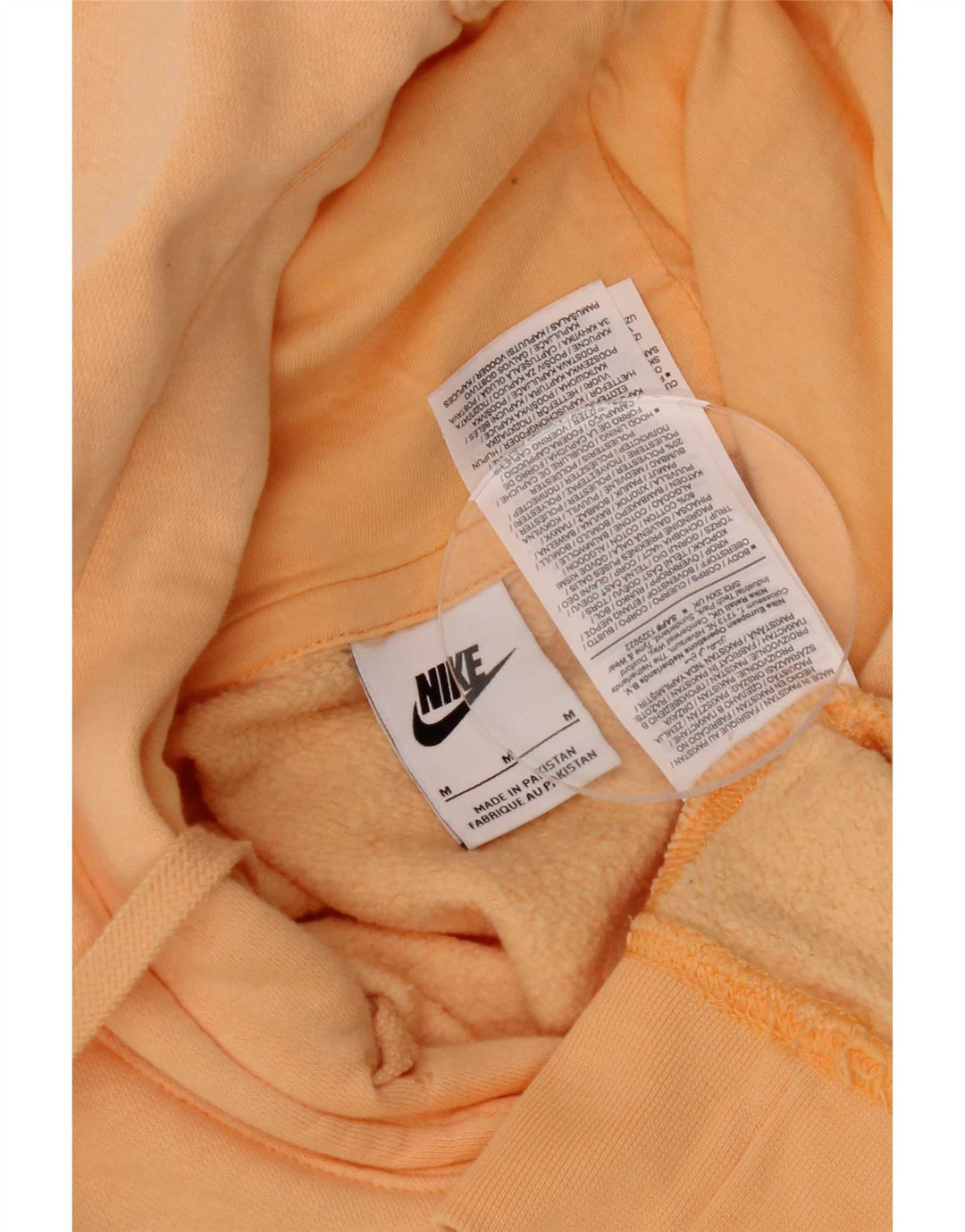 Nike Mens Hoodie Jumper Medium Orange Cotton