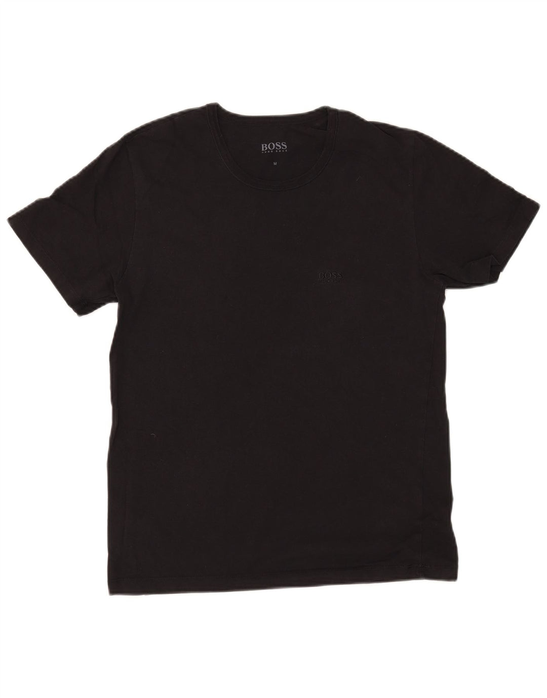 Hugo Boss Mens T-Shirt Top Medium Black Cotton