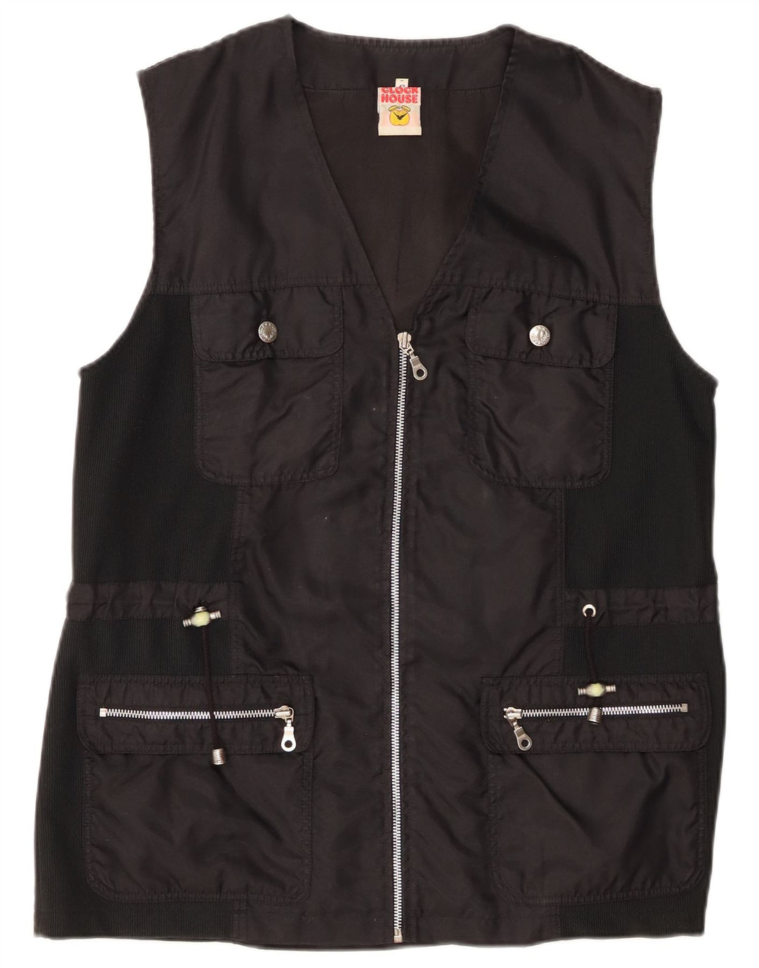 CLOCK HOUSE Womens Utility Gilet IT 42 Medium Black