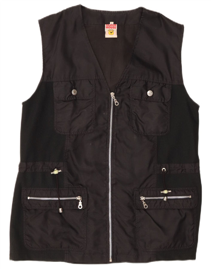 CLOCK HOUSE Womens Utility Gilet IT 42 Medium Black