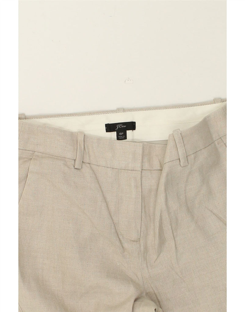 J. CREW Womens Straight Chino Trousers US 6 Medium W30 L23  Beige Linen | Vintage J. Crew | Thrift | Second-Hand J. Crew | Used Clothing | Messina Hembry 