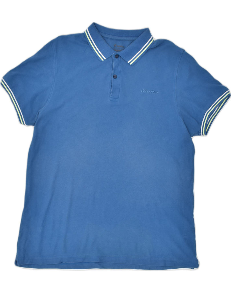 LOTTO Mens Polo Shirt XL Blue | Vintage | Thrift | Second-Hand | Used Clothing | Messina Hembry 